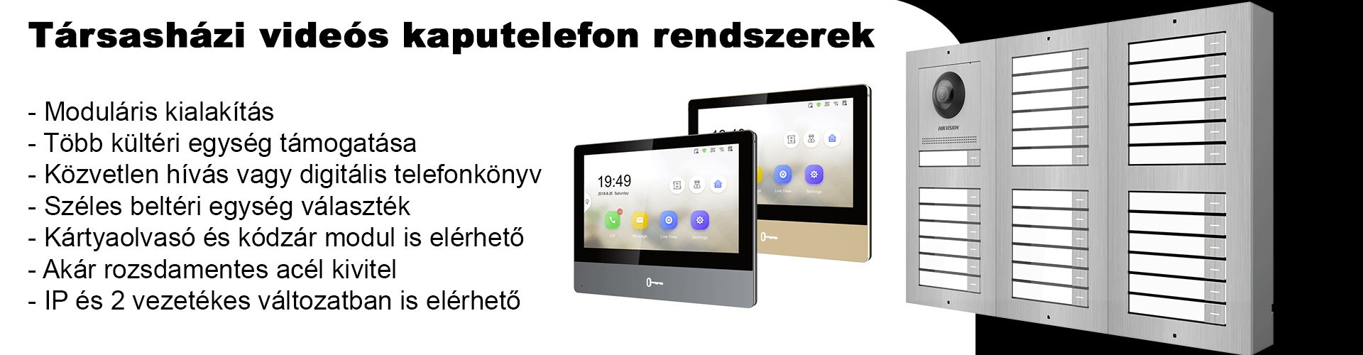 Hikvision moduláris kaputelefon rendszerek