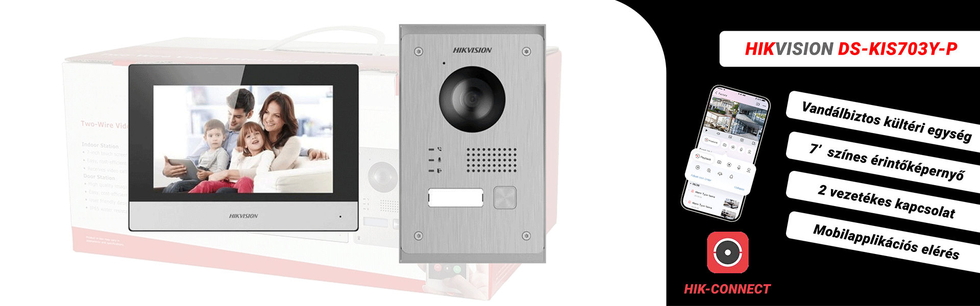 Hikvision DS-KIS703Y-P 2 vezetékes kaputelefon szett