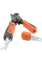 Krimpelő fogó kábeltesztelővel