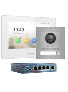 Hikvision DS-KIS602/S Egylakásos (bővíthető) IP video-kaputelefon szett