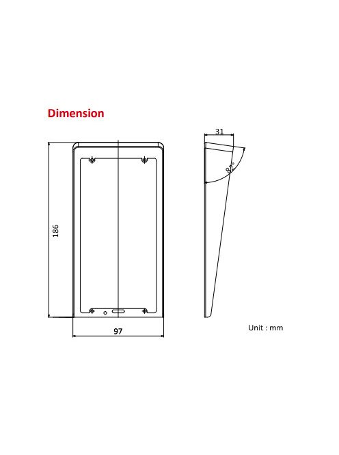 Hikvision  DS-KABV8113-RS/Flush esővető