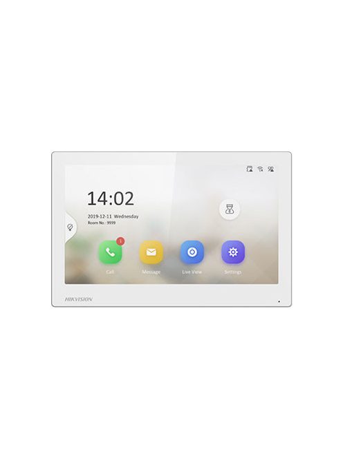 Hikvision DS-KIS612-S-W 1 lakásos, fehér beltéris, kódos, kártyás szett, switchel