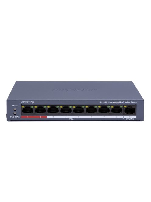 Hikvision DS-KIS612-8S 1 lakásos, kódos, kártyás szett, switchel